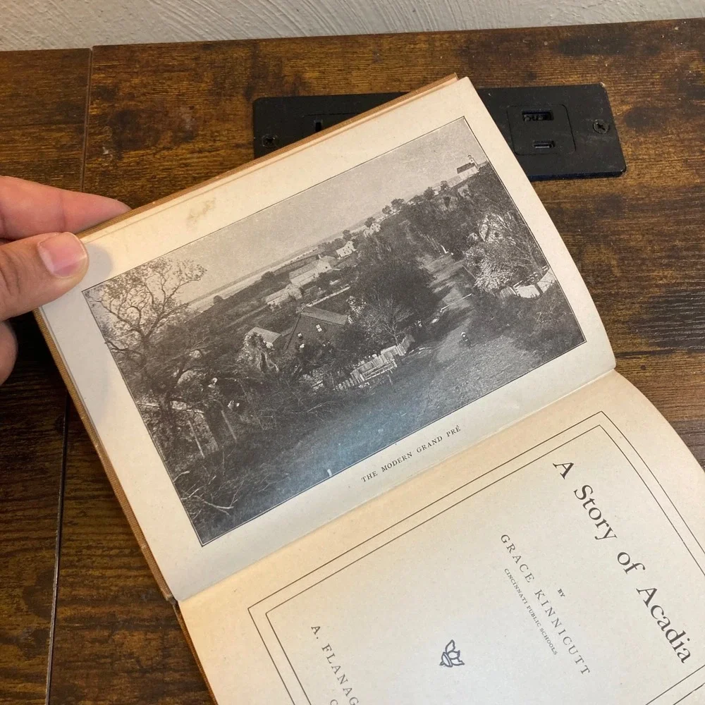 Story of Acadia Grand Pre Children's Reader Nova‎ Scotia Kinnicutt Antique 1903